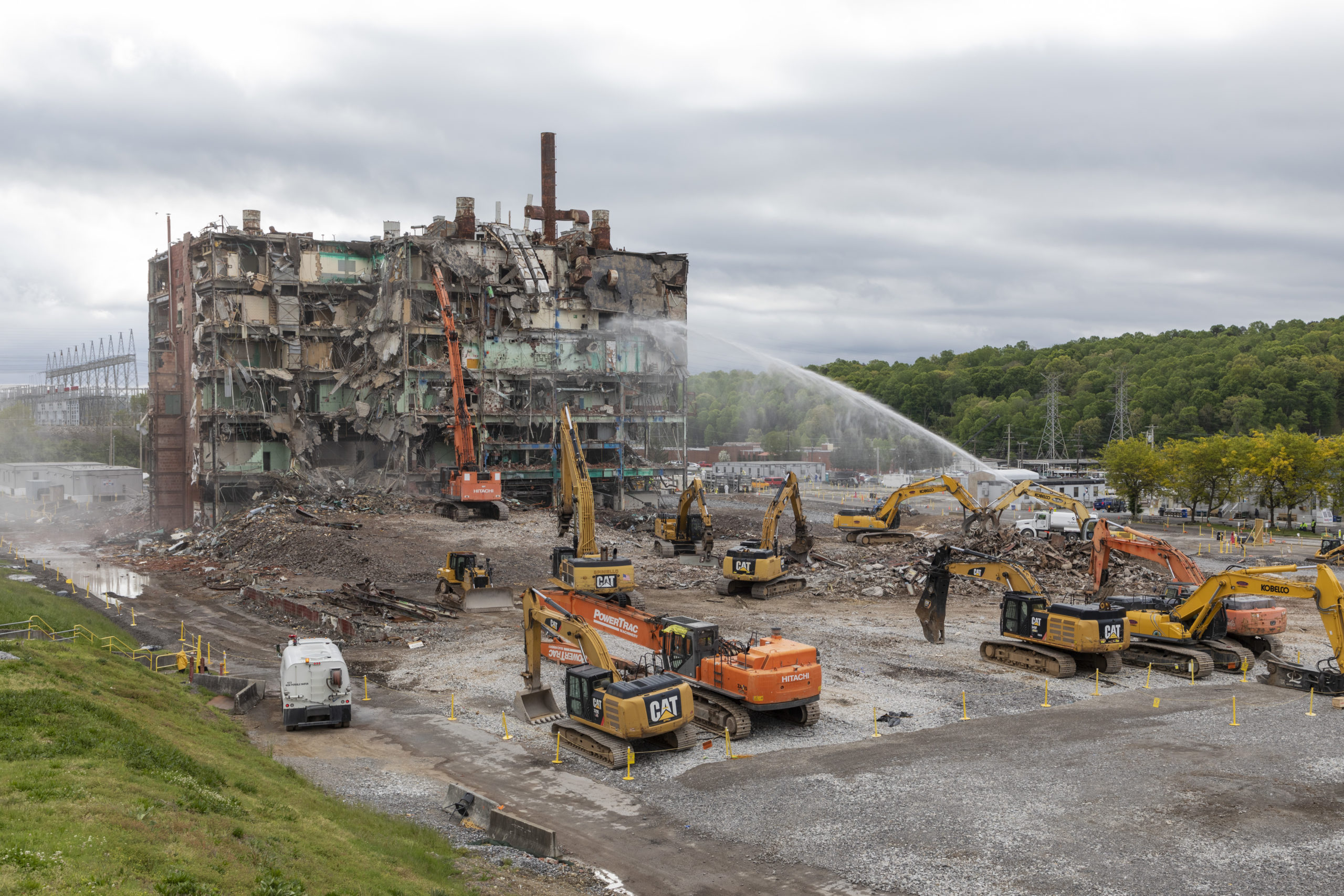 Photo: demolition progress at Biology Complex building 9207