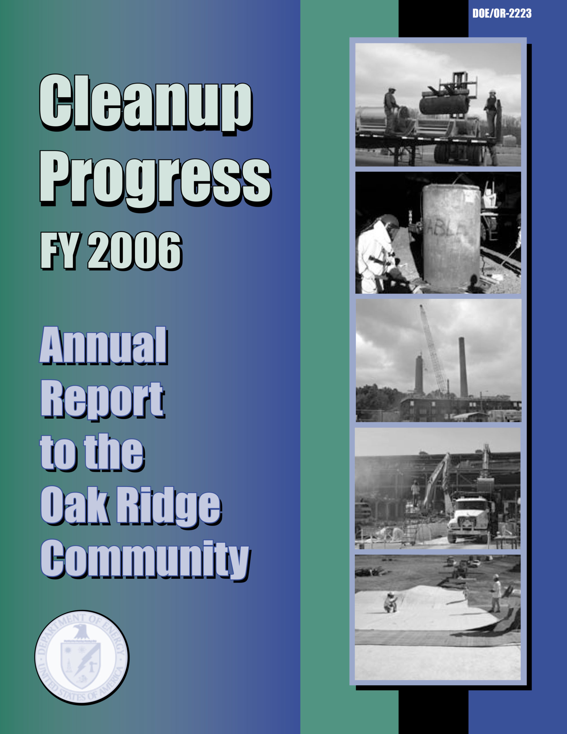 2006 Cleanup Progress cover