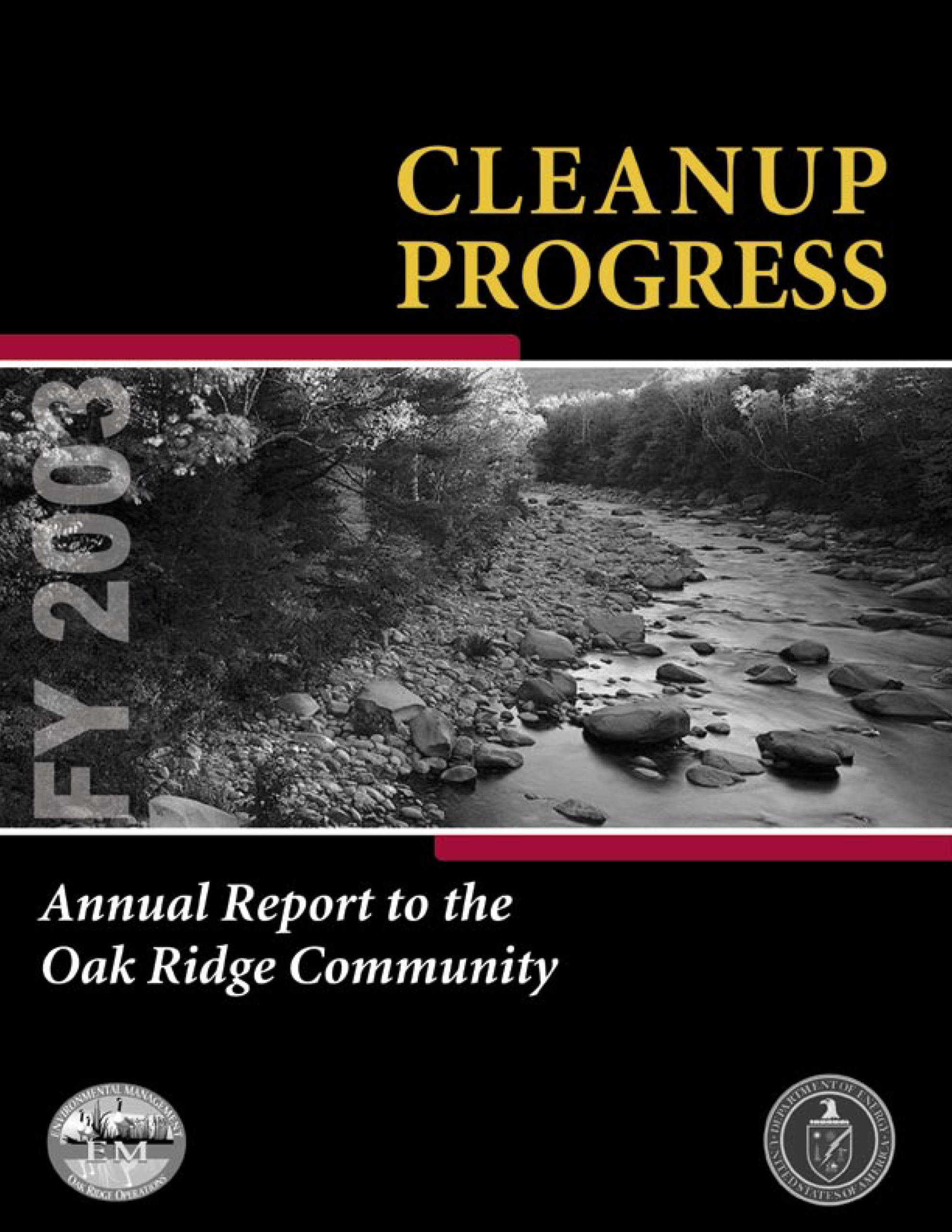 2003 Cleanup Progress cover