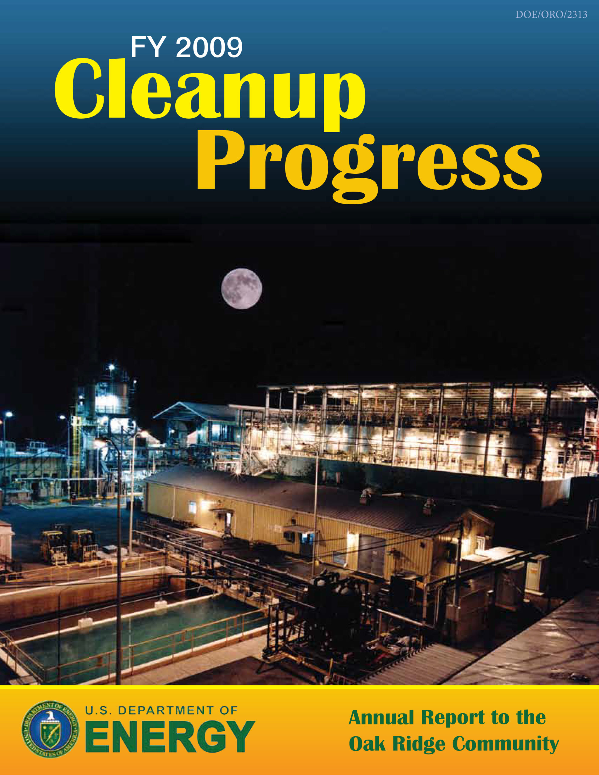 2009 Cleanup Progress cover