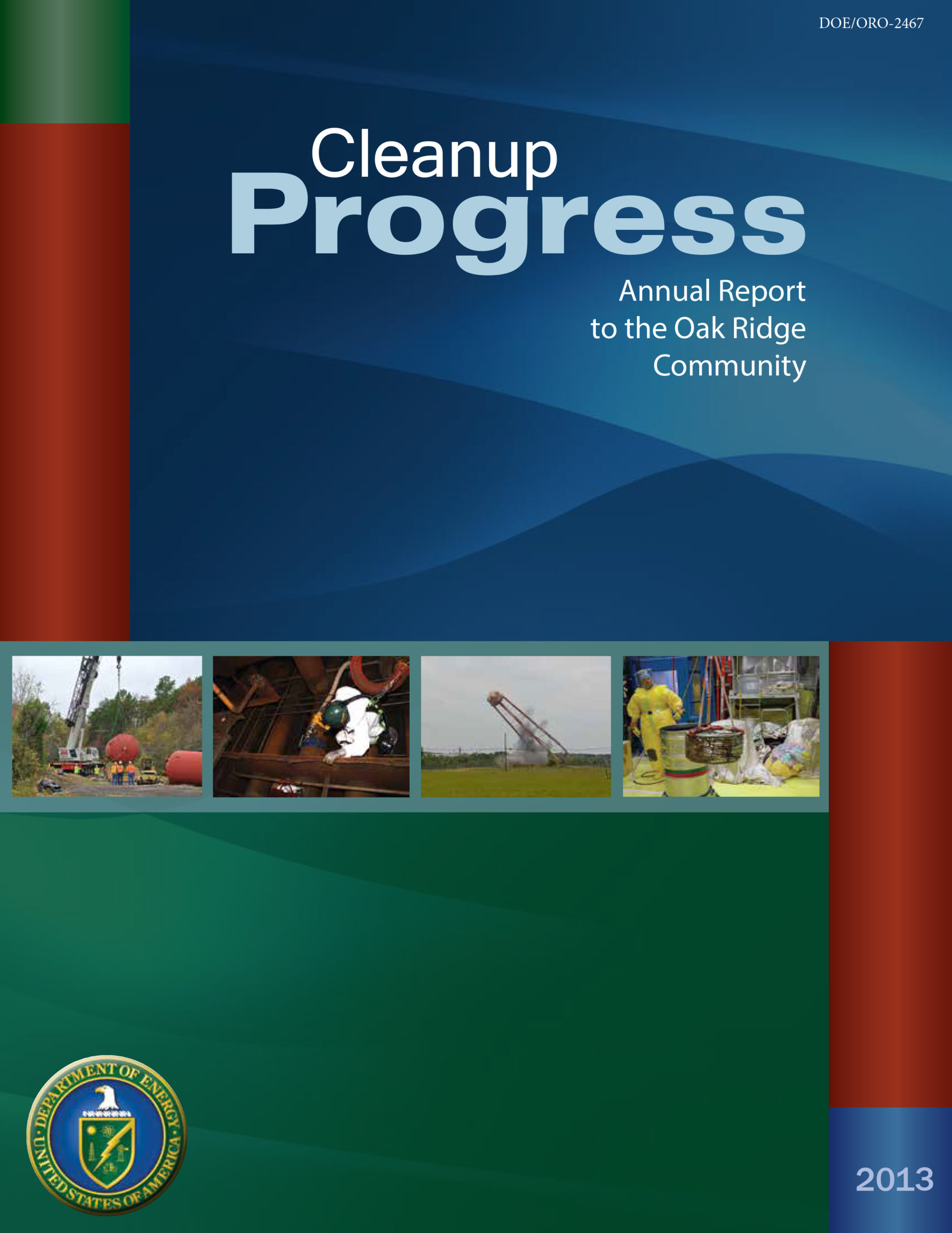 2013 Cleanup Progress cover