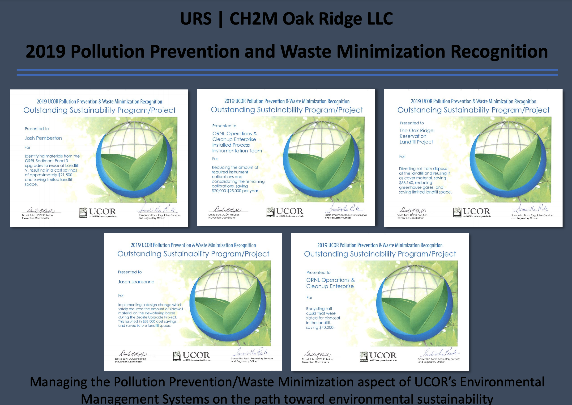 Graphic: 2019 Pollution Prevention & Waste Minimization Recognition poster