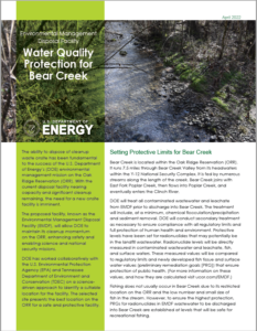 Screenshot of the first page of the EMDF Water Quality fact sheet