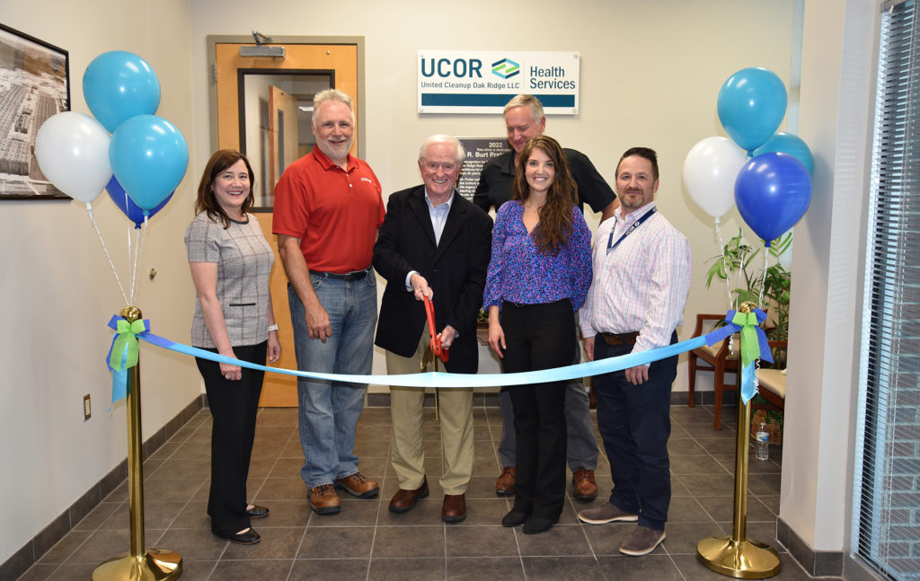 Photo: ribbon cutting for UCOR's new health services facility