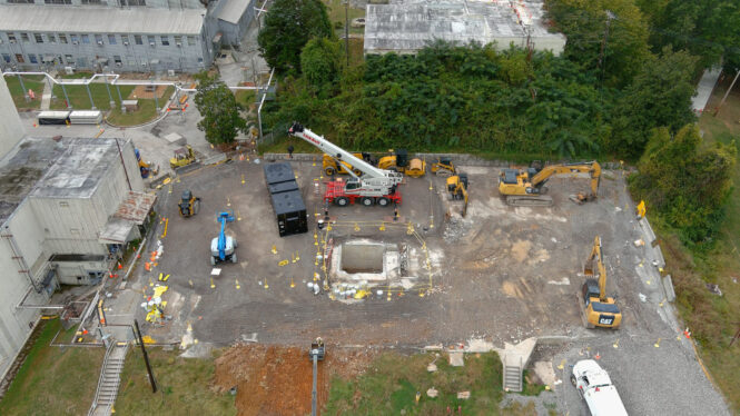 ORNL_3005_aerial Aerial view of ORNL Low Intensity Test Reactor site after reactor removal
