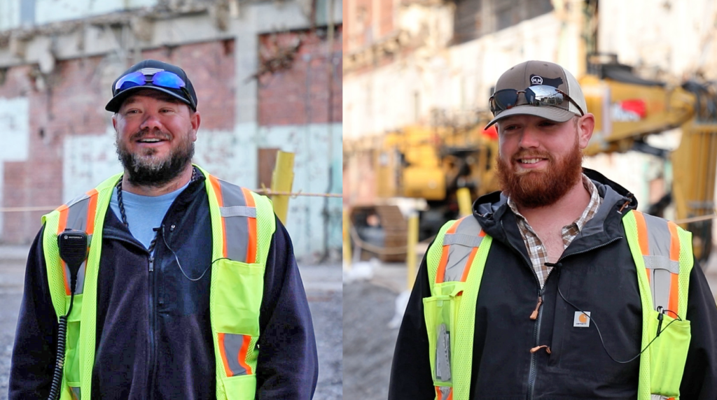 Highreach_Operators Photo of high reach operators Anthony Singleton and Keeton Mathis