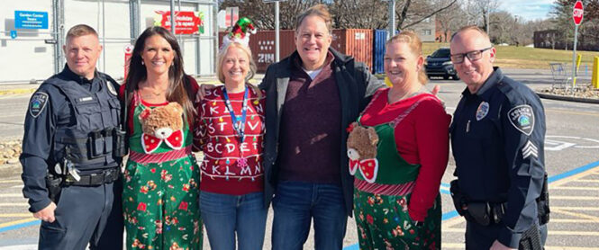 Small group photo for the Shop with a Hero event