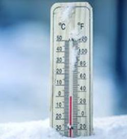 thermometer in snow