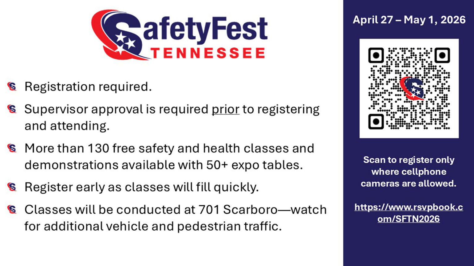 Tennessee Safety Raffle SafetyFest Tennessee begins April 27 - UCOR