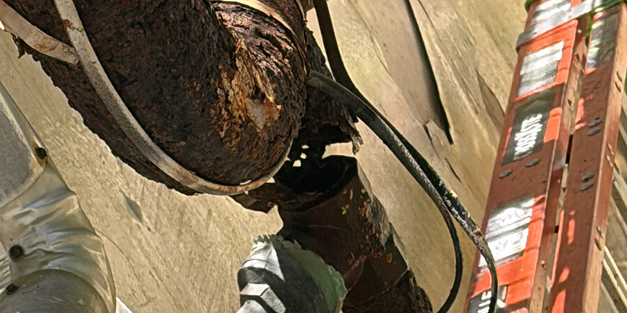 deteriorated pipe