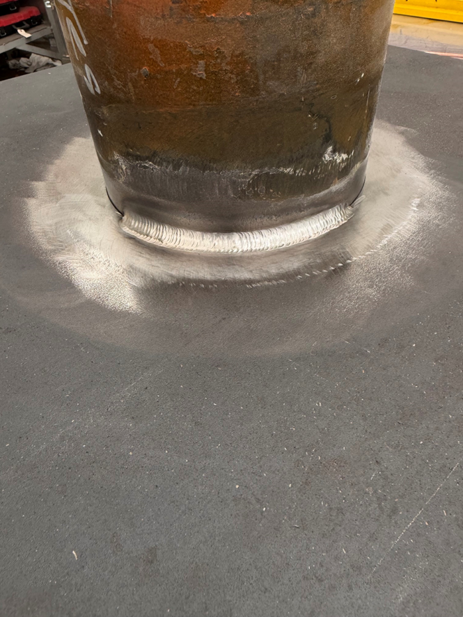 R stamp weld mock up