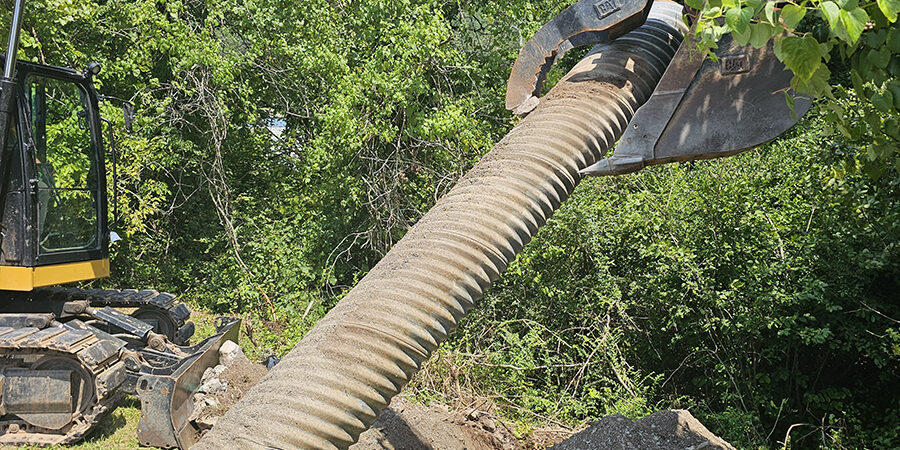 Outfall 148 piping removal