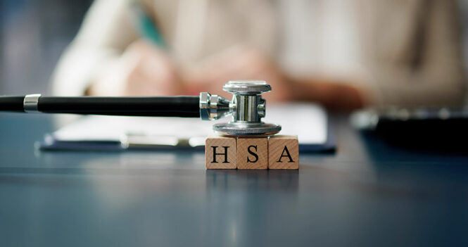 Hsa,Health,Savings,Account,Wooden,Blocks,Near,Stethoscope,On,Table