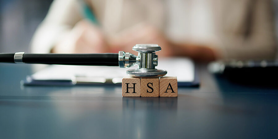 Hsa,Health,Savings,Account,Wooden,Blocks,Near,Stethoscope,On,Table